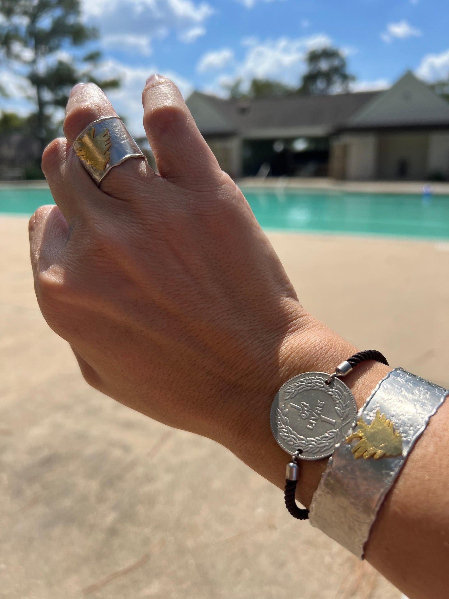 Gold and silver bracelet