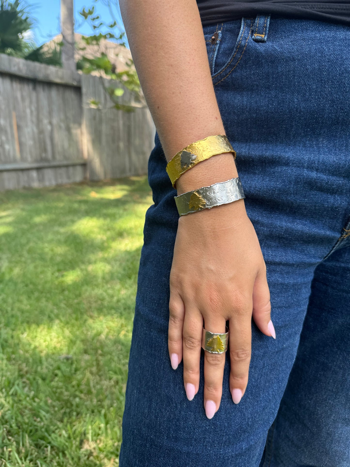Gold and silver bracelet
