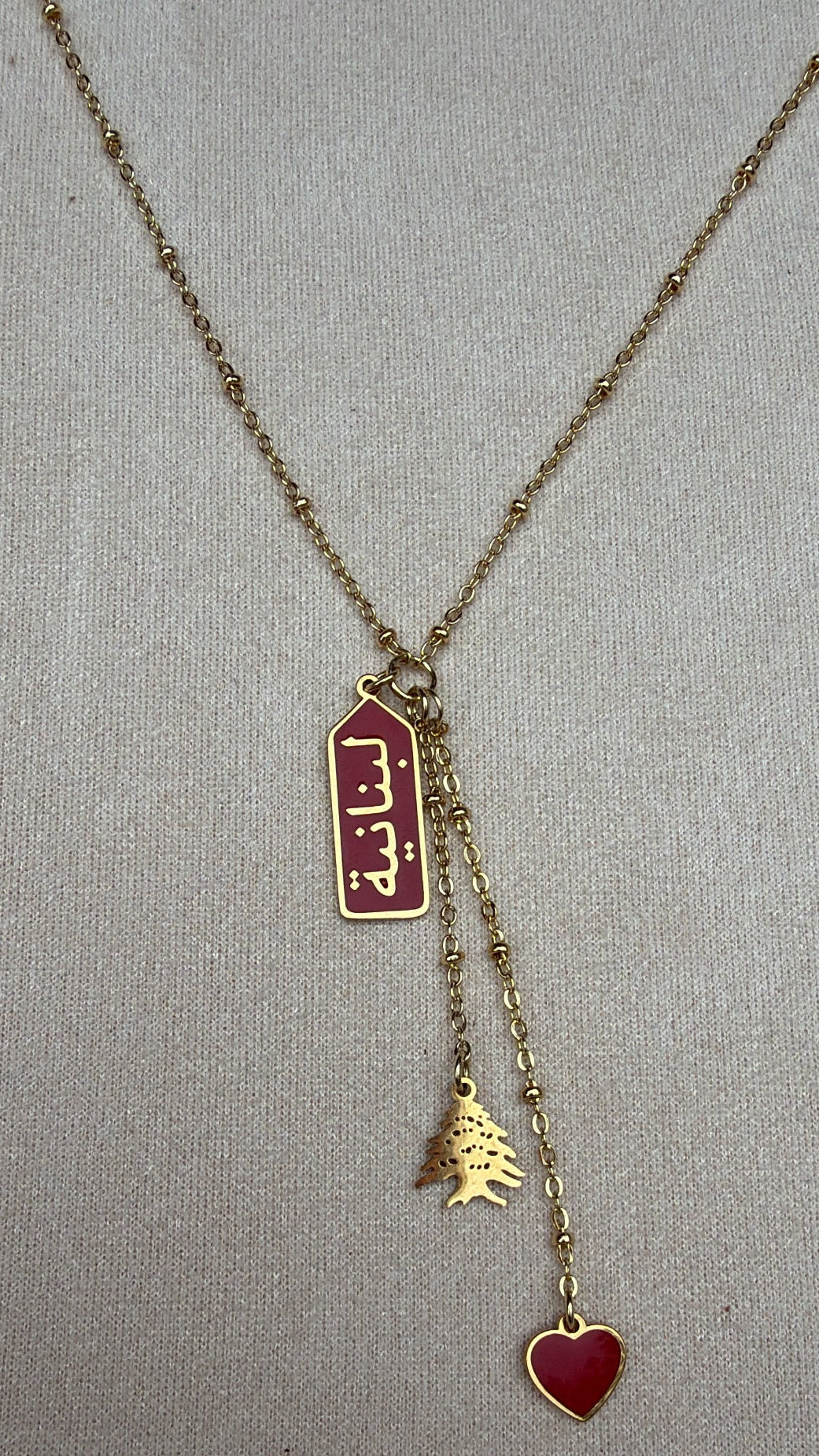 Dropping Necklace Red